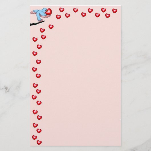 Vogelliefde Briefpapier (Voorkant)