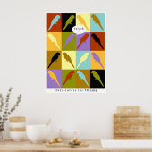 Vogelliefde Obama-poster Poster (Keuken)