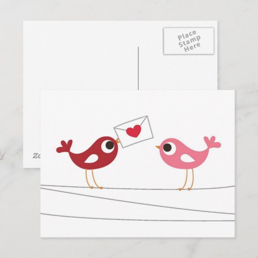 vogelliefdeskaart briefkaart (Voorkant / Achterkant)