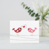 vogelliefdeskaart briefkaart (Staand voorkant)