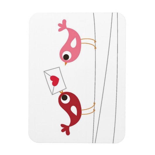 vogelliefdeskaart magneet (Verticaal)