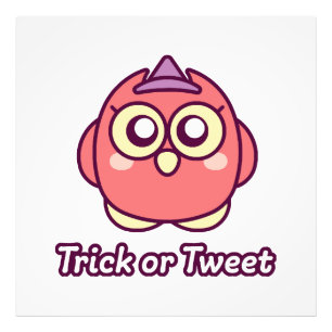 Vogelliefhebber Halloween Lieve Uil Heks Foto Afdruk