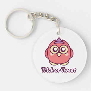 Vogelliefhebber Halloween Schattige Uil Heks Sleutelhanger