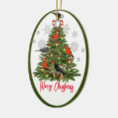Vogelliefhebber Prettig Kerstfeest  Keramisch Ornament (Links)