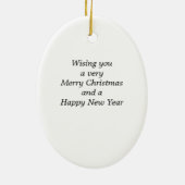 Vogelliefhebber Prettig Kerstfeest  Keramisch Ornament (Achterkant)