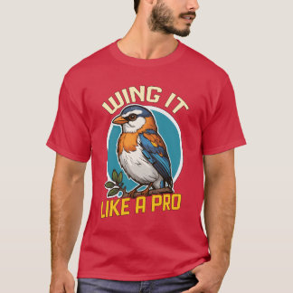 Vogelliefhebber vleugel het als een pro ornitholoo t-shirt