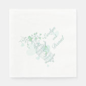 Vogelliefhebbers groene luncheon in luiers servetten (Voorkant)