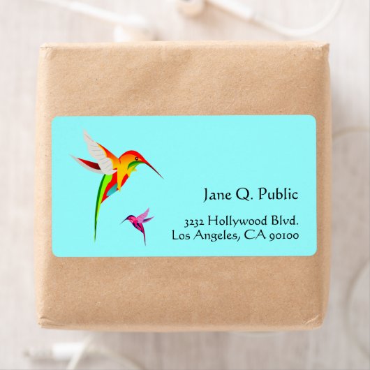 Vogelliefhebbers kolibries etiket (Insitu)