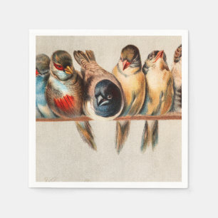 Vogellijn en duif servet