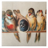 Vogellijn en duif tegeltje (Voorkant)