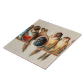 Vogellijn en duif tegeltje (Zijkant)