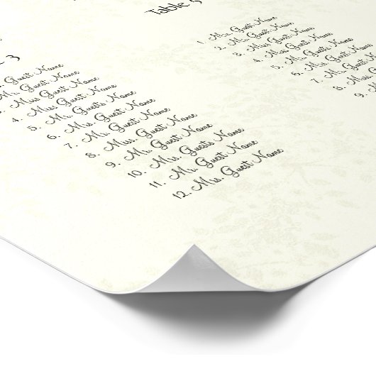  vogellijst en geel zetschema poster (Hoek)