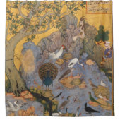 Vogelloop van de Heabiballah van Sava Douchegordijn (Voorkant)