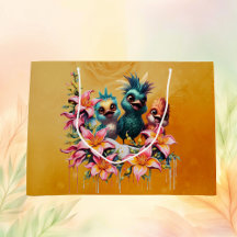 Vogelmagie in een zee van ​​bloemen