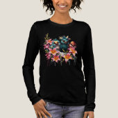 Vogelmagie in een zee van ​​bloemen, Tri-Blend shirt (Voorkant)