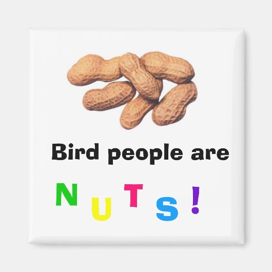 Vogelmensen zijn gek! Magneet (Voorkant)