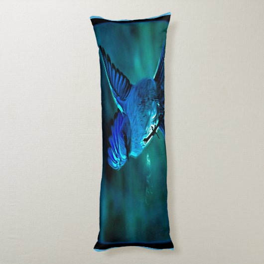 Vogelmodellen: Berg Bluebird 01-01 Lichaamskussen (Achterkant (Verticaal))