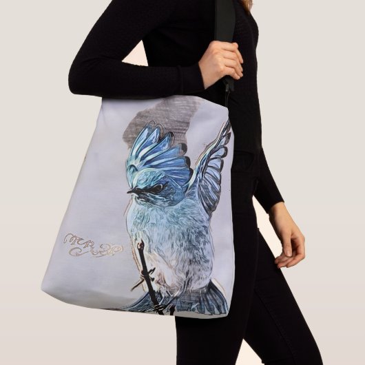 Vogelmodellen: Berg Bluebird 01-02 Crossbody Tas (Dichtbij)