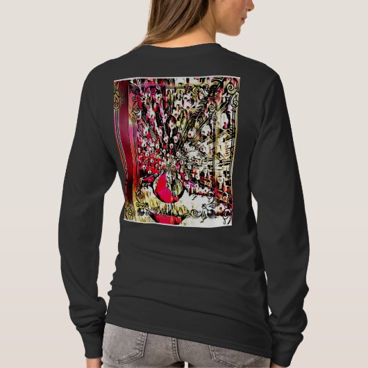 Vogelmodellen:  pacocks 01 t-shirt (Achterkant)