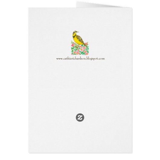 Vogelmoerasis Wilde Rozen Waterverf Blank (Achterkant)