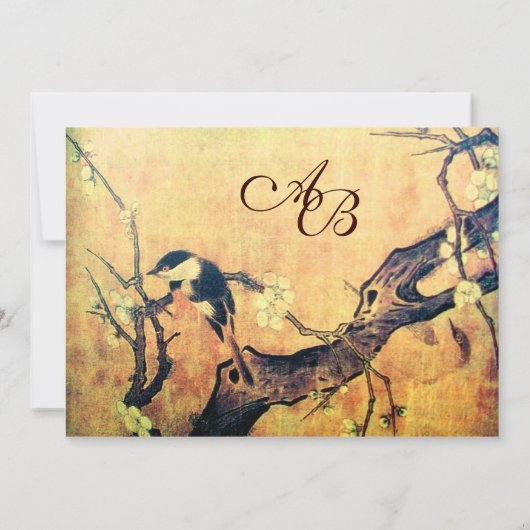 VOGELMONOGRAM, Geel bruin Aankondiging (Achterkant)