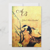 VOGELMONOGRAM, Geel bruin Kaart (Achterkant)