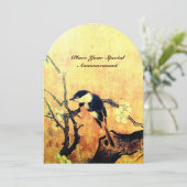 VOGELMONOGRAM, Geel bruin Kaart (Staand voorkant)