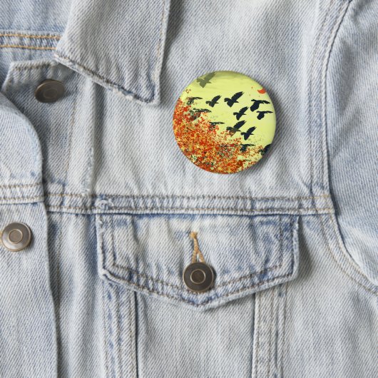 Vogelmoon Ronde Button 5,7 Cm (In situ)