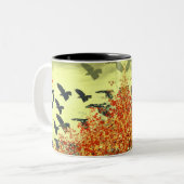 Vogelmoon Tweekleurige Koffiemok (Voorkant links)