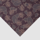 Vogelmotief op donker en elegant tissuepapier (Detail)