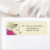  vogelmusical Bright Raspberry Damask Etiket (Insitu)