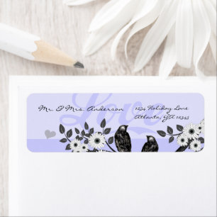  vogelMusical Lila Adres Etiket