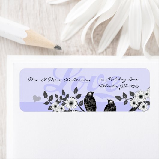 vogelMusical Lila Adres Etiket (Insitu)