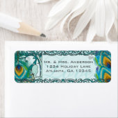  vogelmusical Love Peacock Feather Adres Etiket (Insitu)