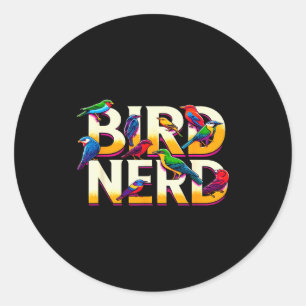 Vogelnerd Funny Vogelspotten Vogelspotter Vogel Li Ronde Sticker