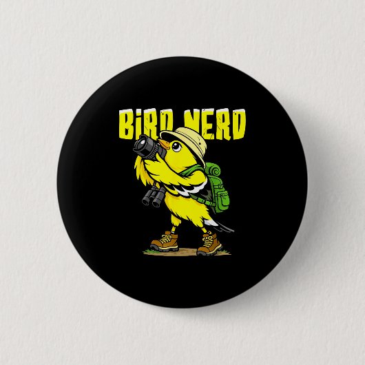 Vogelnerd grappige vogels kijken vogels amerikaans ronde button 5,7 cm (Voorkant)