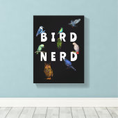 VOGELNERD, papegaaien, uil, duiven, kookaburra Canvas Afdruk (Insitu (Houten vloer))