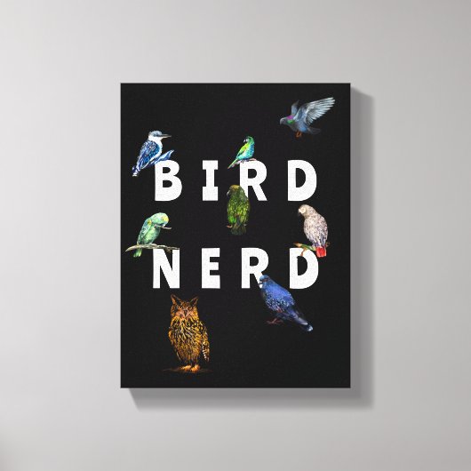 VOGELNERD, papegaaien, uil, duiven, kookaburra Canvas Afdruk (Voorkant)
