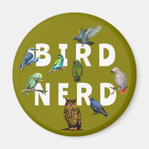 VOGELNERD, papegaaien, uil, duiven, kookaburra Magneet