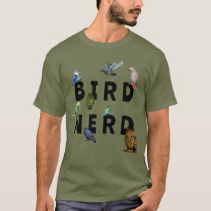 VOGELNERD, papegaaien, uil, duiven, kookaburra T-shirt