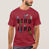 VOGELNERD, papegaaien, uil, duiven, kookaburra T-shirt (Voorkant)