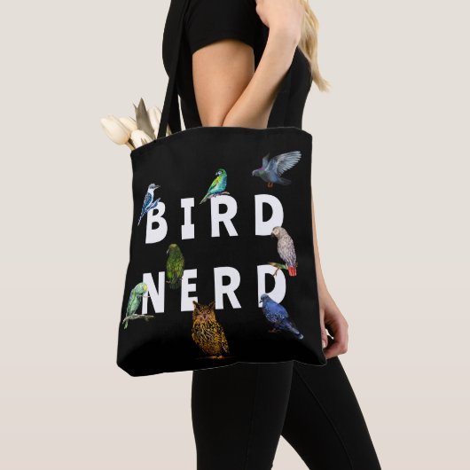 VOGELNERD, papegaaien, uil, duiven, kookaburra Tote Bag (Dichtbij)