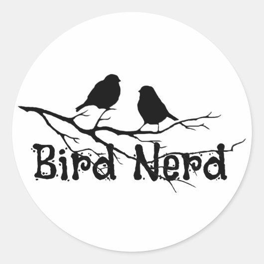 Vogelnerd Plezierige Vogelspotter Vogelaar Ronde Sticker (Voorkant)