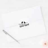 Vogelnerd Plezierige Vogelspotter Vogelaar Ronde Sticker (Envelop)