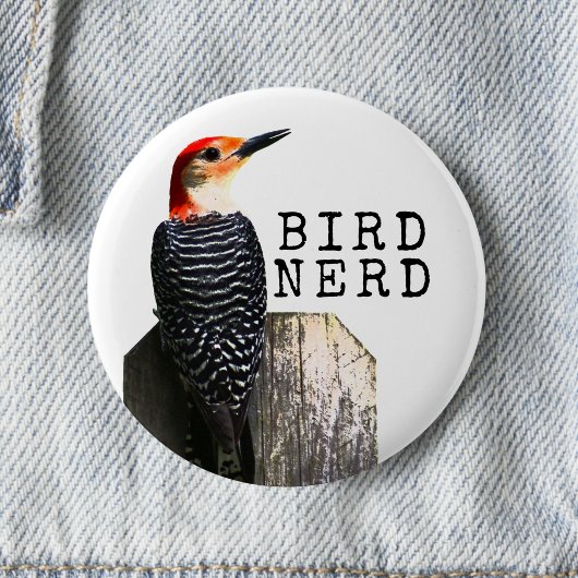 Vogelnerd Roodbuik specht Ronde Button 5,7 Cm