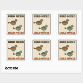 Vogelnerd veldnotities Vogelspotten schets Vierkante Sticker (Vel)