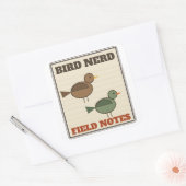 Vogelnerd veldnotities Vogelspotten schets Vierkante Sticker (Envelop)