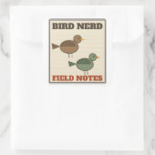 Vogelnerd veldnotities Vogelspotten schets Vierkante Sticker (Tas)