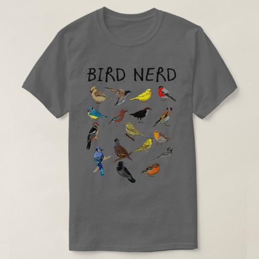 'Vogelnerd Verschillende vogelsoorten' Cute Bird G T-shirt (Design voorkant)
