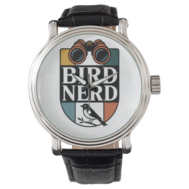 Vogelnerd Watcher Horloge Cadeau (Voorkant)